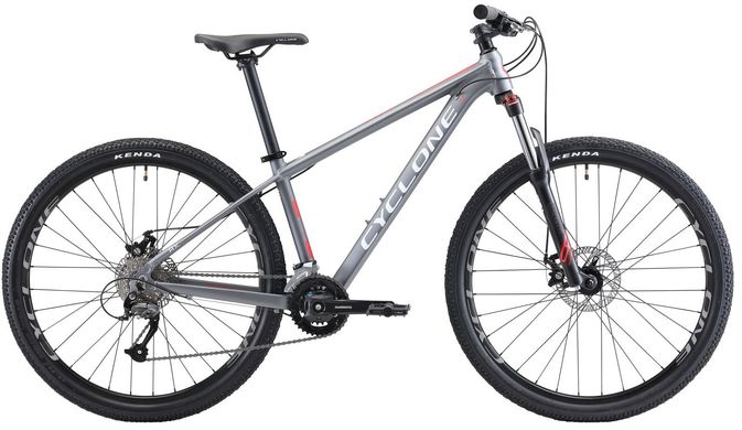 Велосипед CYCLONE 27.5" AX Серый 2021, Серый, 15"