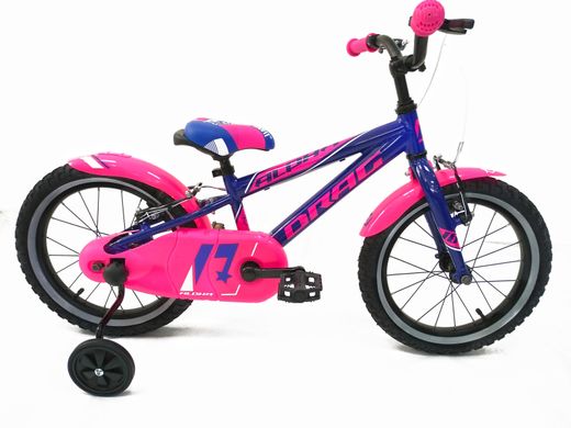 Велосипед Drag 16 Alpha SS Сине/Розовый 2021 RU