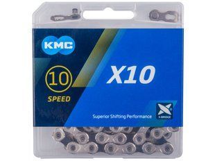 Цепь KMC X10 с замком, 114 звеньев, 10 звезд BOX RU