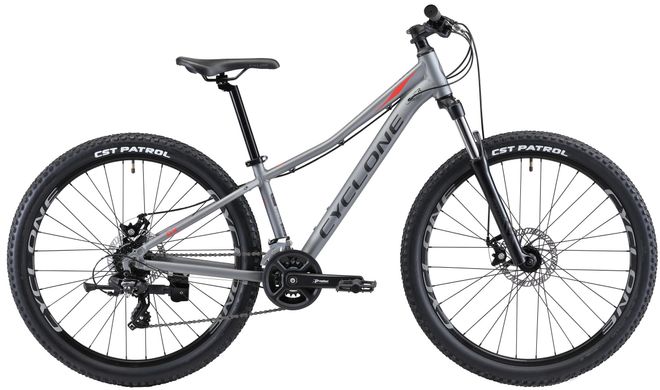 Велосипед CYCLONE 26" RX Серый 2021 15"